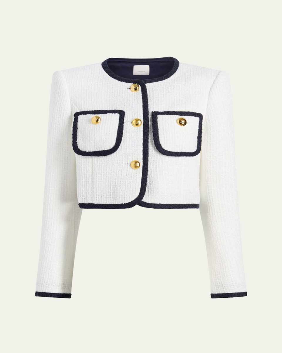 Auden Contrast Bouclé Cropped Jacket
